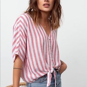 THEA - CARMINE STRIPE Rails Blouse
